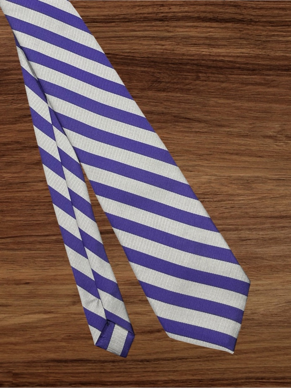 AFT Purple/Silver Striped Tie. 54.5”